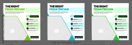 pediatrician or Children healthcare social media post template