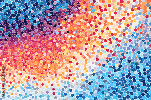 Abstract small colorful polka dots background. Generative ai