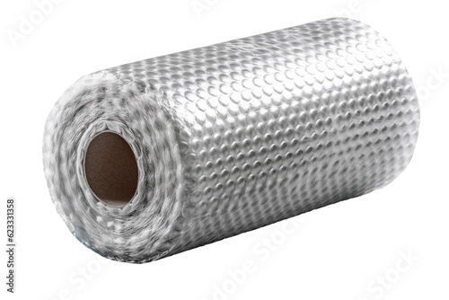 Obraz na płótnie Bubble wrap roll. isolated object, transparent background