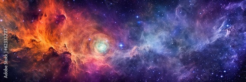image of an expanding universe. shot from far away with many colours, beautiful, AI Generative