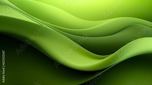Abstract green environment background, smooth, minimal, AI Generative