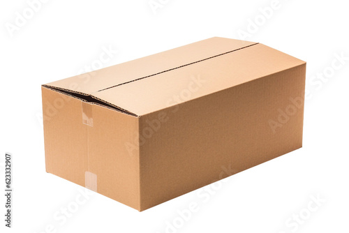 Cardboard box. isolated object, transparent background © dataimasu