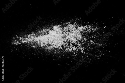 Abstract white explosion dust particle