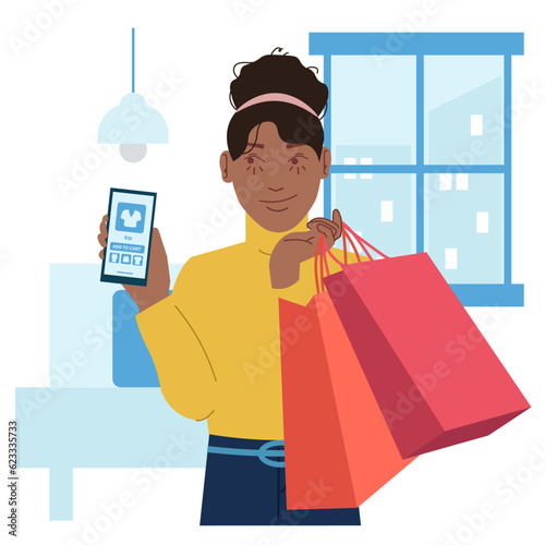 woman-go-shopping-in-store-online-in-flat-illustration