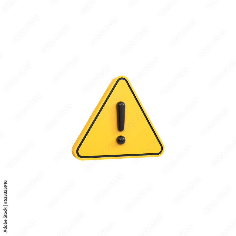 Alert or Warning signs 3d rendering of alert isolated on a transparent background
Alert or Warning signs 3d rendering of alert isolated on a transparent background