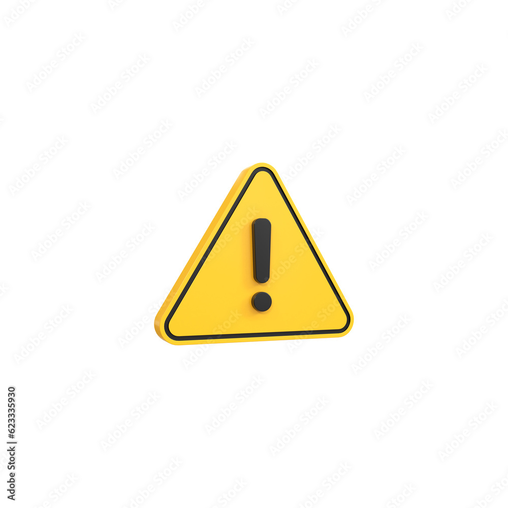Alert or Warning signs 3d rendering of alert isolated on a transparent background
Alert or Warning signs 3d rendering of alert isolated on a transparent background