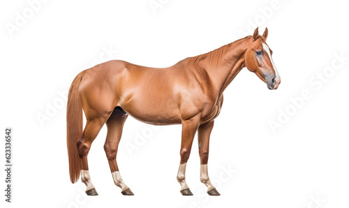 horse isolated on white HD 8K wallpaper Stock Photographic Image