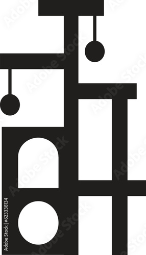 Cat tower icon. Cat tower play sing. Cat tower icon and scratching post symbol. flat style.