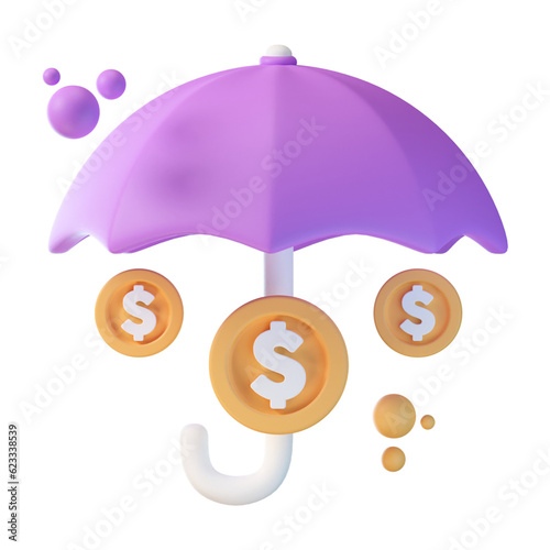 Financial Insurance 3d Icon Illustration photo