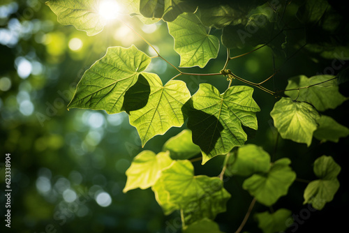 Light filtering through leaves