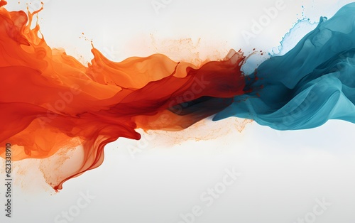 Abstract watercolor background with paint splashes  generative ai photo