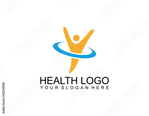 Abstract People symbol, togetherness and community concept design, creative hub, social connection icon, template and logo set photo