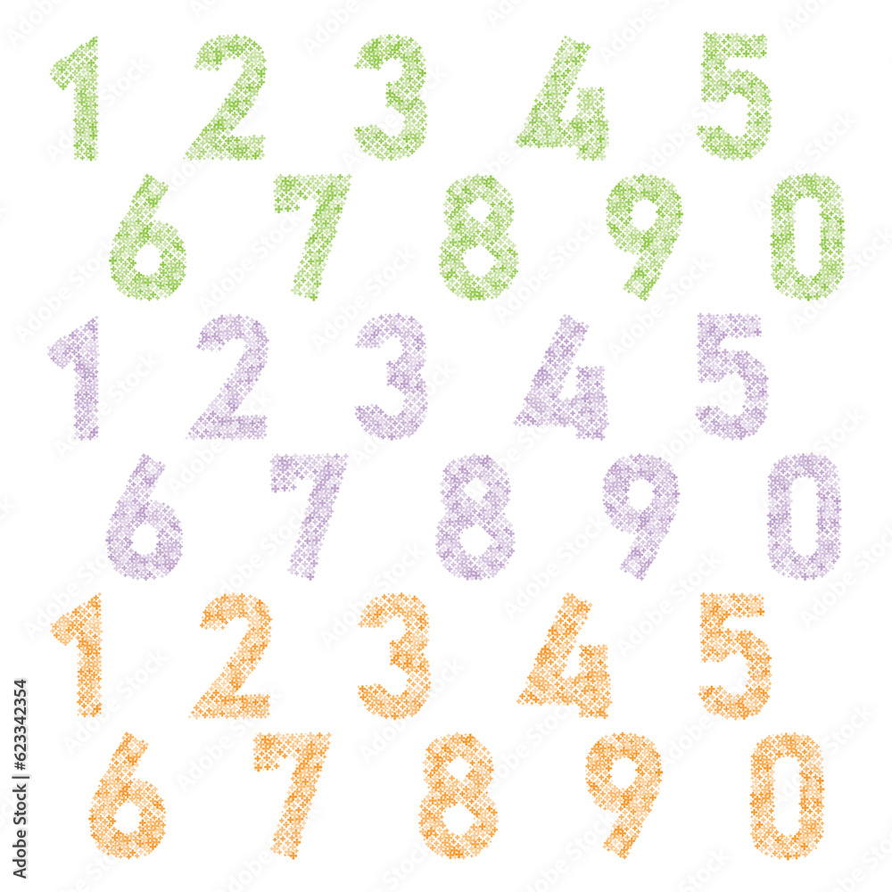 The number one to zero with the colorful flower in vector style and design. Collection of number one, two, three, four, five, six, seven, eight, nine and zero can make or use in all element.