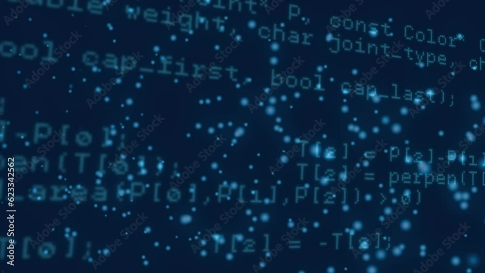 Animation of computing data processing over dark background Animation of computing data processing over dark background