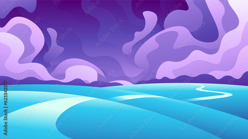Storm clouds over wide summer meadows. Horizontal weather illustration. Storm clouds over wide summer meadows. Horizontal weather illustration.