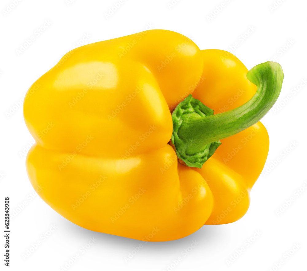 Yellow pepper isolated. Sweet Bulgarian pepper, paprika on a transparent background. Yellow pepper isolated. Sweet Bulgarian pepper, paprika on a transparent background.