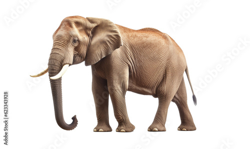 elephant isolated on white HD 8K wallpaper Stock Photographic Image
