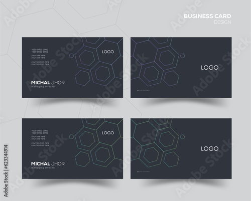 super cool minimal modern editable vector of business card in 2 variants.