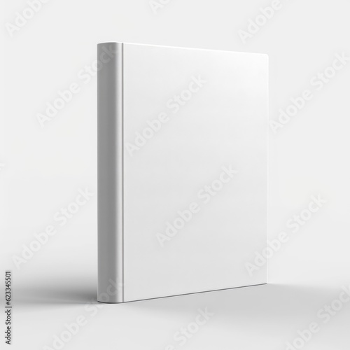 A book with a white cover mockup. side view book cover template