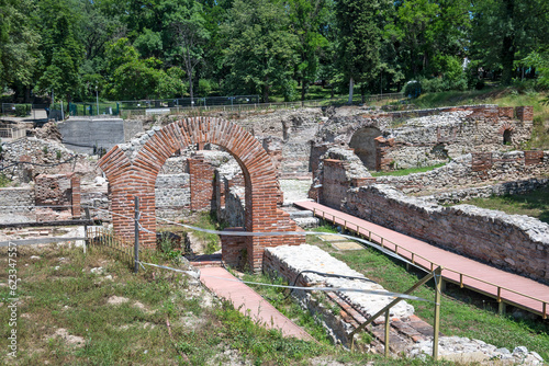 Ruins of Roman city of Diocletianopolis, Hisarya, Bulgaria photo