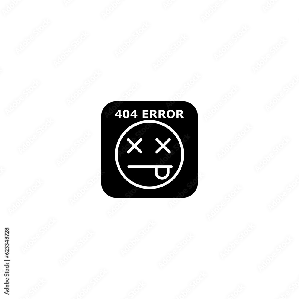 404 Error sign icon isolated on white background 404 Error sign icon isolated on white background