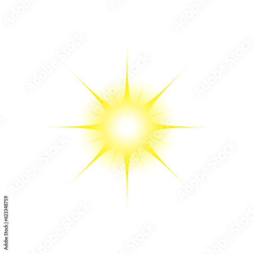 shiny star element isolated