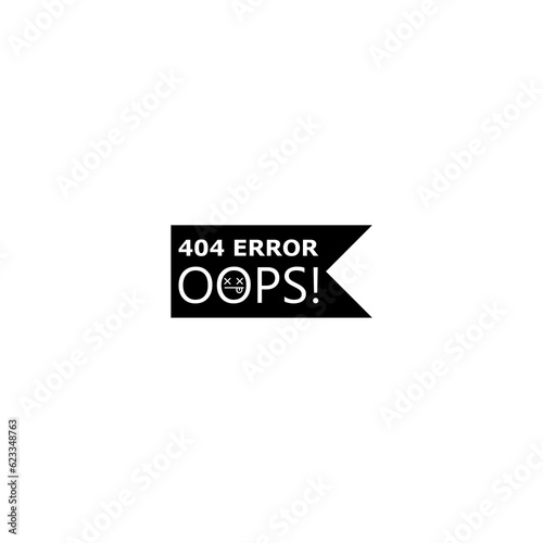 404 Error sign icon isolated on white background