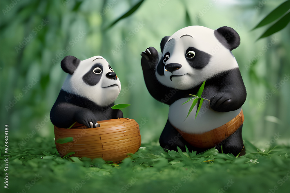 panda and bamboo.
Generative AI