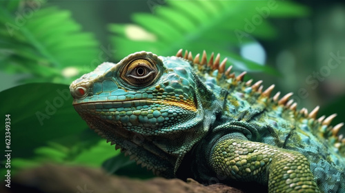 iguana on a tree HD 8K wallpaper Stock Photographic Image