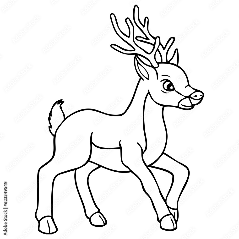 deer outline vector illustration deer outline vector illustration
