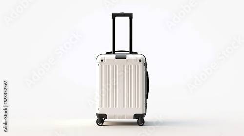 a suitcase in the minimalist style render isolated background