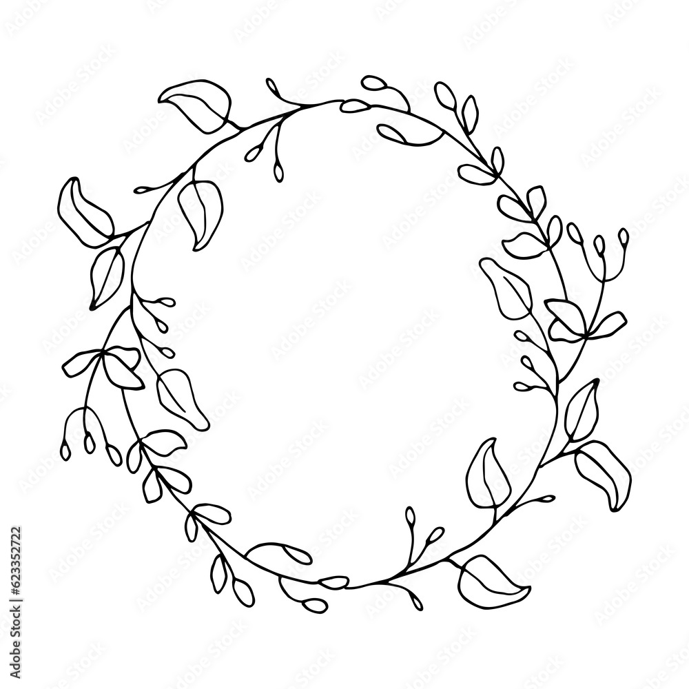 round floral frame copy space round floral frame copy space