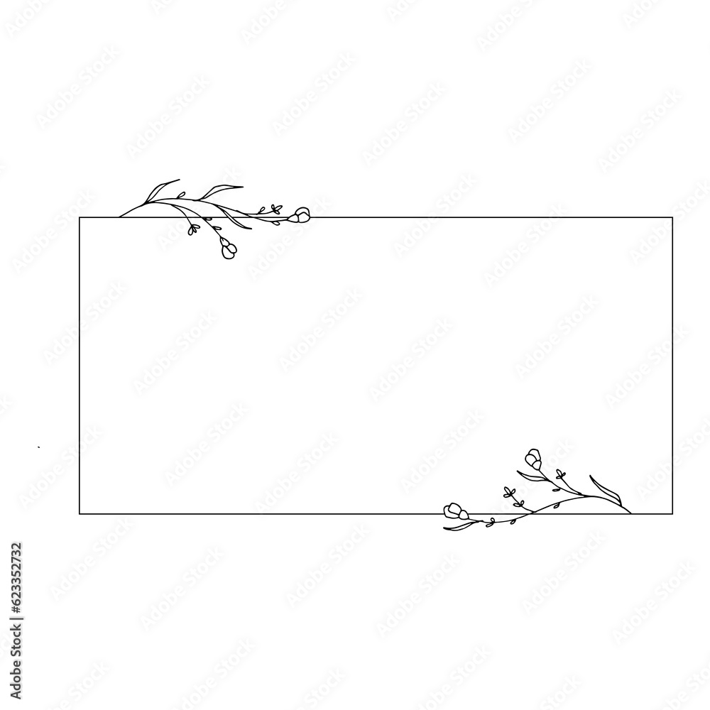 minimal floral frame for text minimal floral frame for text