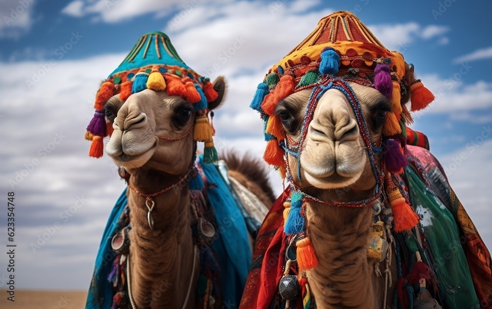Camels in Costumes. Generative AI