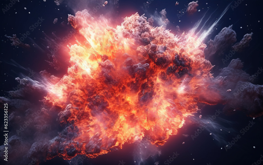 Explosion flame background,created with generative ai tecnology.