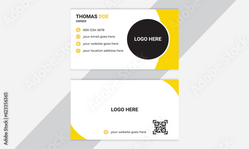 Corporate business card template, Modern business card design template, Clean professional business card template, visiting card, business card template. Modern real estate business card design .