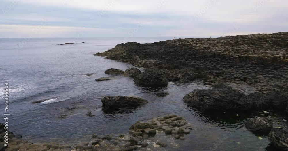 Still shot of a unique, rocky shoreline by the North Atlantic Ocean (Ireland). Still shot of a unique, rocky shoreline by the North Atlantic Ocean (Ireland).