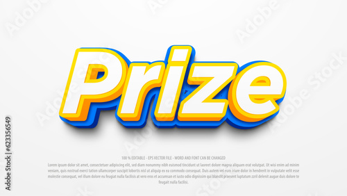 Grand prize 3d editable text effect