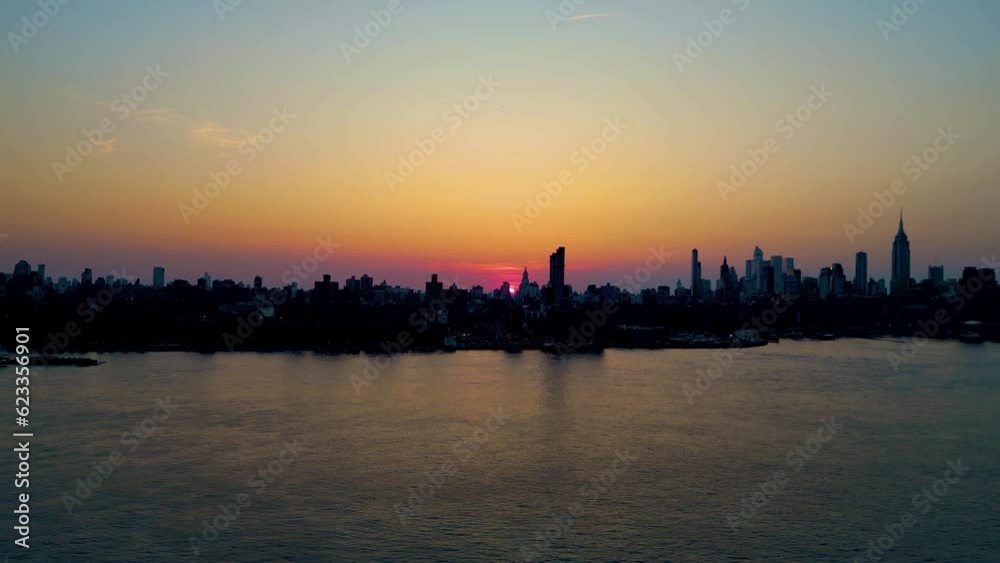 Manhattanhenge, Unique East River Perspective, Gotham, Pano Manhattanhenge, Unique East River Perspective, Gotham, Pano