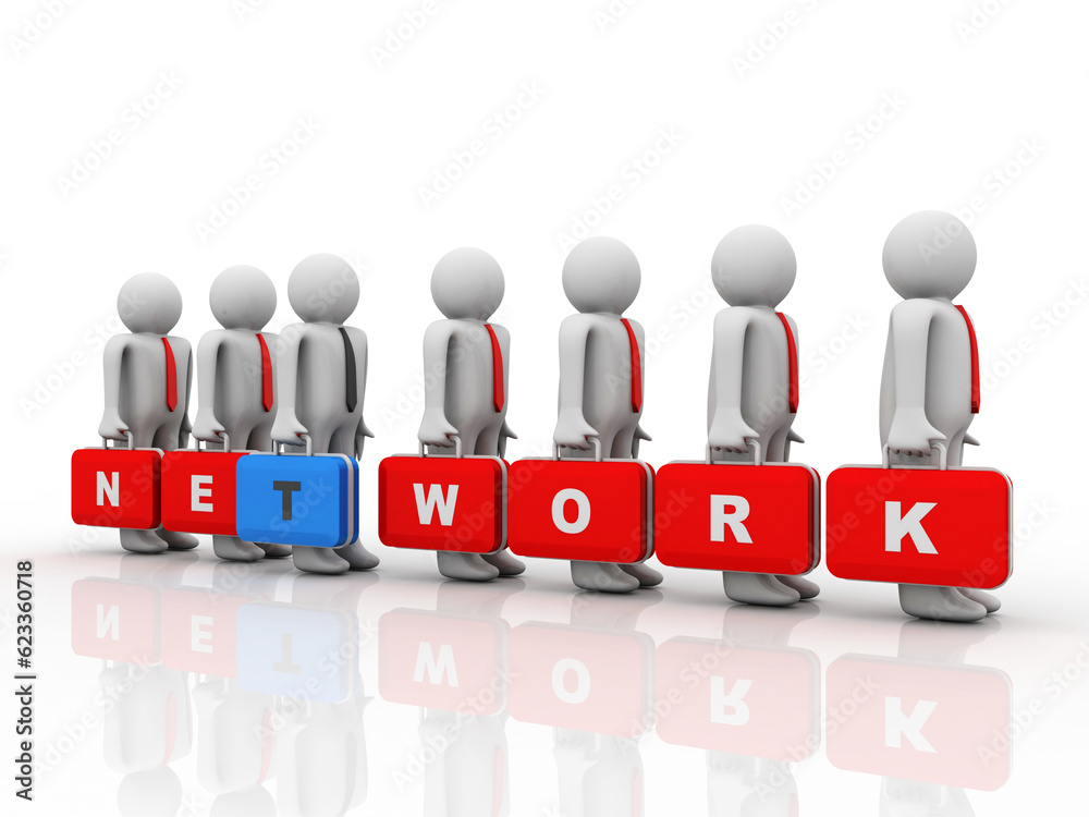 3d illustration Business Network concept 3d illustration Business Network concept