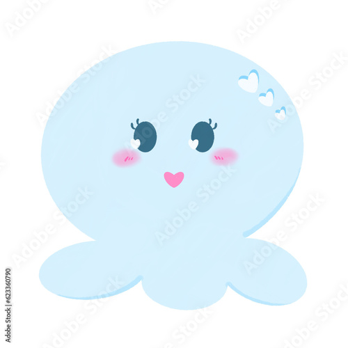 Oceanic Delights: Cute Octopus Toy Illustrations for Kids and Love
