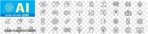 AI line icons collection