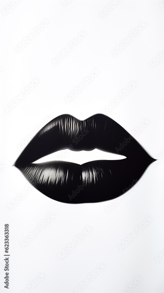 Generative AI, beautiful female lips on a white background, lipstick, kiss, love, feelings, passion, valentine's day, date, cosmetics, beauty, make-up, style Generative AI, beautiful female lips on a white background, lipstick, kiss, love, feelings, passion, valentine's day, date, cosmetics, beauty, make-up, style