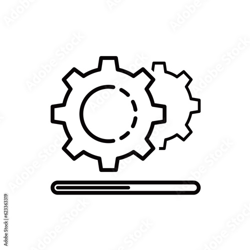 update system icon outline vector