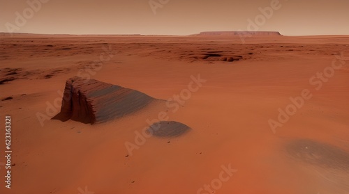 Otherworldly beauty of the Martian landscape with a captivating image that transports you to the Red Planet