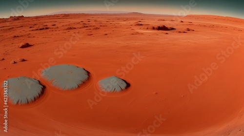Otherworldly beauty of the Martian landscape with a captivating image that transports you to the Red Planet