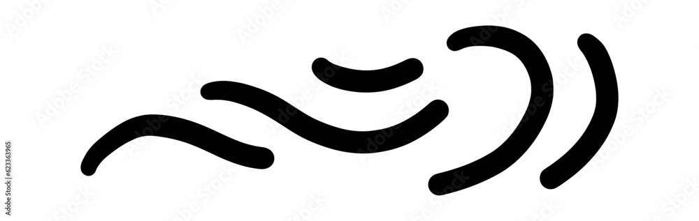 Doodle wind lines. Air sketch. Cartoon hand drawn windmill. Vector wave clipart Doodle wind lines. Air sketch. Cartoon hand drawn windmill. Vector wave clipart