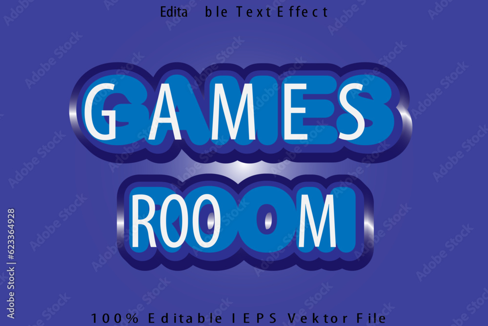 Games Room Editable Text Effect Games Room Editable Text Effect