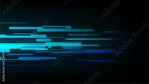 Complex Glitch Signal Artifact Warp Texture Background, Blue Hue Light