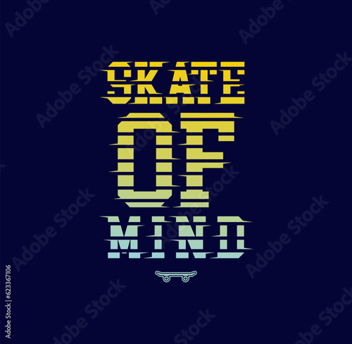 Vector illustration on the theme of skateboard and skateboarding in Brooklyn. Sport typography, t-shirt graphics, print, poster, banner, flyer, postcard,etc